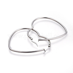 Tarnish Resistant 201 Stainless Steel Hoop Earrings&nbsp;EJEW-A052-09C