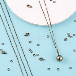DIY 3m Oval Brass Cable Chains Necklace Making Kits&nbsp;DIY-FS0001-21AB