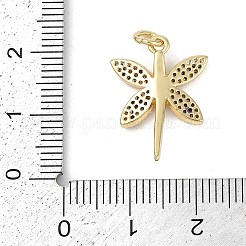 Rack Plating Brass Micro Pave Cubic Zirconia Pendants&nbsp;LS-KK-H509-10G-02