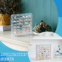 2Pcs 2 Styles Square Transparent Acrylic Shell Bead Containers with Magnetic Lid&nbsp;CON-WR0001-19