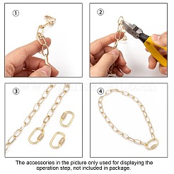 Brass Micro Pave Cubic Zirconia Screw Carabiner Lock Charms&nbsp;ZIRC-F105-03G