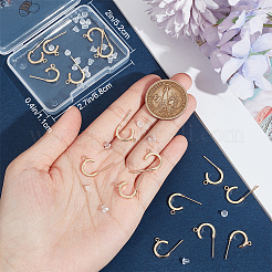 20Pcs Brass Ring Stud Earring Findings&nbsp;KK-BBC0012-80