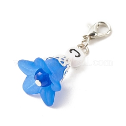Frosted Flower Transparent Acrylic Pendant Decoration&nbsp;HJEW-JM00628-03
