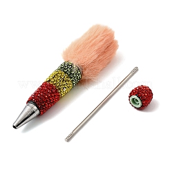 Polymer Clay Rhinestone & Plush Pompom Beadable Pen&nbsp;AJEW-B108-04