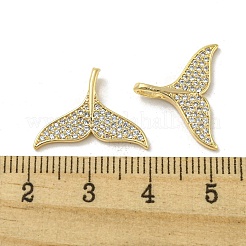 Brass Micro Pave Clear Cubic Zirconia Pendants&nbsp;KK-H460-35G