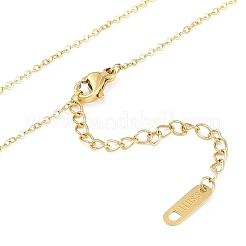 Ion Plating(IP) Golden Tone 304 Stainless Steel Enamel Bowknot Pendant Necklaces for Women&nbsp;NJEW-K276-07G-01
