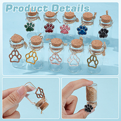 20Pcs 10 Styles Glass Jar Glass Bottles&nbsp;AJEW-PH01592
