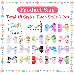 54Pcs 18 Colors Transparent Acrylic Beads&nbsp;OACR-PA0001-81