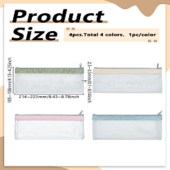 4Pcs 4 Styles Rectangle PVC & PU Leather Resealable Bags&nbsp;ABAG-LP0001-78