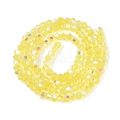 AB Color Plated Transparent Glass Beads Strands&nbsp;GLAA-G127-01N