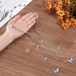Zinc Alloy Rhinestone Hair Bands&nbsp;OHAR-WH20007-01B-P