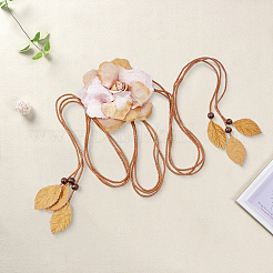Polyester Flower Knot Tie Waist Belts&nbsp;AJEW-GF0014-10A