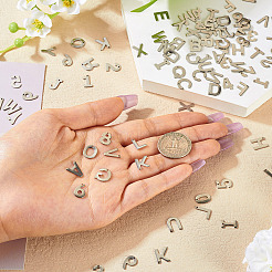 144Pcs 36Pcs Number 0~9 & Letter A~Z Stainless Steel Charms&nbsp;STAS-TA0003-12