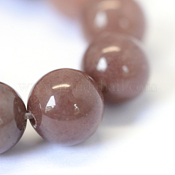 Natural Purple Aventurine Round Bead Strands&nbsp;X-G-E334-8mm-21