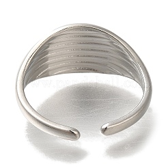 304 Stainless Steel Cuff Rings for Women&nbsp;RJEW-Z074-22P