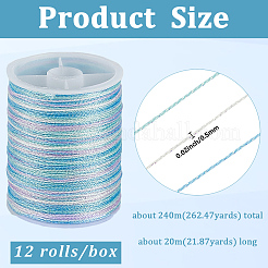 12 Rolls 12 Colors Polyester Cord&nbsp;OCOR-CY0002-43A