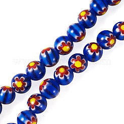 1Strand Round Millefiori Glass Beads Strands&nbsp;LK-TADJ0001-01B