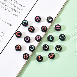 Opaque Black Acrylic Beads&nbsp;SACR-YW0001-21A