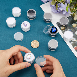 10Pcs 2 Colors Round Jewelry Clear Plastic Loose Diamond Storage Box&nbsp;CON-GF0001-15A