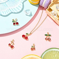 5Pcs 5 Styles Brass Micro Pave Cubic Zirconia Charms&nbsp;KK-CJ0004-12