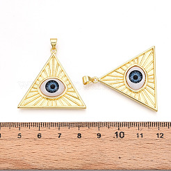Brass Resin Pendants&nbsp;KK-T070-97