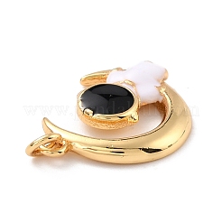 Eco-friendly Brass Enamel Pendants&nbsp;KK-D066-13G-RS