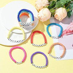 12 Months Polymer Clay & Acrylic Beaded Stretch Bracelet Sets for Women&nbsp;BJEW-SW00144