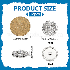 12Pcs Alloy Rhinestone Sewing Ornaments&nbsp;FIND-FG0005-25S