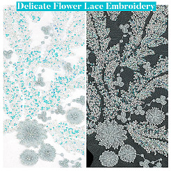 1Pc Polyester with Glass Embroidery Ornament Accessories&nbsp;DIY-PH0031-82A
