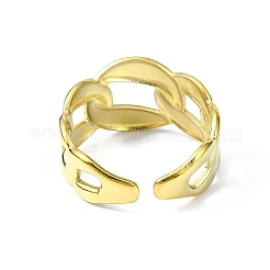 Ion Plating(IP) 304 Stainless Steel Open Cuff Ring&nbsp;RJEW-L109-039G