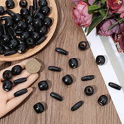 200Pcs 2 Styles Dyed Natural Wood Beads&nbsp;WOOD-PA0001-29A