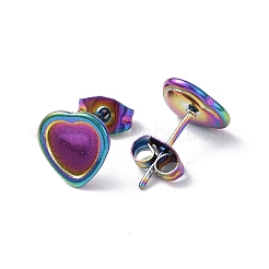 Ion Plating(IP) 304 Stainless Steel Stud Earring Finding&nbsp;EJEW-I285-24MC