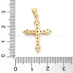 Rack Plating Brass Micro Pave Cubic Zirconia Pendants&nbsp;KK-Z064-11G