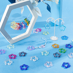 120Pcs 12 Colors Transparent Acrylic Beads&nbsp;MACR-PH0002-08