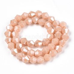 Opaque Solid Color Electroplate Glass Beads Strands&nbsp;LS-EGLA-A039-P6mm-A06