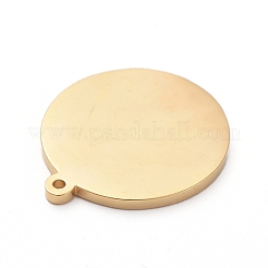 PVD Vacuum Plating 304 Stainless Steel Stamping Blank Tag Charms&nbsp;STAS-G215-10-G01
