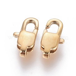 Ion Plating(IP) 304 Stainless Steel Lobster Claw Clasps&nbsp;STAS-G201-06A-G