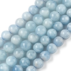 Natural Aquamarine Beads Strands&nbsp;G-D327-C03-8mm-01