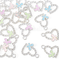 16Pcs 4 Colors Alloy Rhinestone Pendants&nbsp;RB-TA0001-39