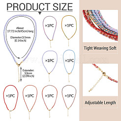 8Pcs 8 Colors 3.5MM Round Nylon Cotton Cord Necklace Making&nbsp;NJEW-TA0001-26G