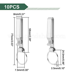 10Pcs Stainless Steel Keychain with Security Belt Clip&nbsp;STAS-UN0046-49