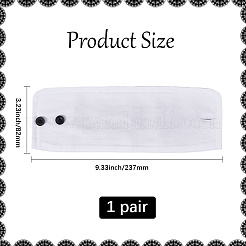 Removable Cotton Wrist Cuffs with Resin Button&nbsp;AJEW-WH20077-020A