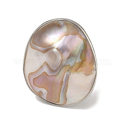 Adjustable Freshwater Shell Finger Rings&nbsp;RJEW-XCP0001-06