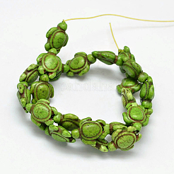 Dyed Synthetic Turquoise Beads Strands&nbsp;G-M152-09-B