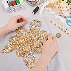Resin Polyester Flowers for Accessory Clothes&nbsp;DIY-WH0037-48A-02