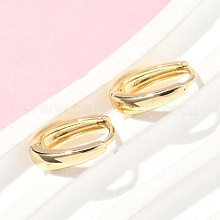 Oval Brass Hoop Earrings&nbsp;EJEW-Z102-33G