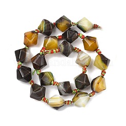 Natural Banded Agate/Striped Beads Strands&nbsp;G-A306-C02-01