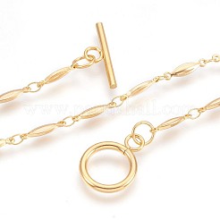 Ion Plating(IP) 304 Stainless Steel Link Chain Bracelets&nbsp;BJEW-P237-27G