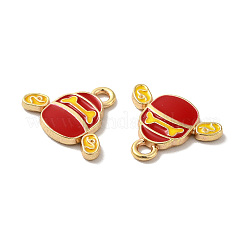Rack Plating Alloy Enamel Charms&nbsp;ENAM-O050-03G