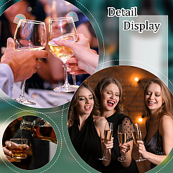 50Pcs Arch Acrylic Wine Glass Tags&nbsp;FIND-NB0013-02A